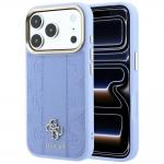 Husa Guess Stripe Peony 4G Logo cu MagSafe compatibila cu iPhone 18 Pro Max / 17 Pro Max, Albastru 4 - lerato.ro
