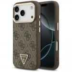 Husa Guess 4G Triangle Logo cu MagSafe compatibila cu iPhone 18 Pro / 17 Pro, Maro 4 - lerato.ro