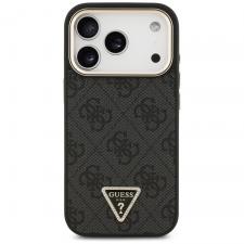 Huse si carcase iPhone 18 Pro, Husa Guess 4G Triangle Logo cu MagSafe compatibila cu iPhone 18 Pro / 17 Pro, Negru, lerato.ro