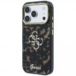 Husa Guess IML 4G Script Metal compatibila cu iPhone 18 Pro Max / 17 Pro Max, Negru / Maro 3 - lerato.ro