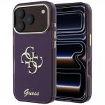 Husa Guess IML 4G Script Metal compatibila cu iPhone 18 Pro / 17 Pro, Burgundy 4 - lerato.ro