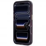 Husa Guess IML 4G Script Metal compatibila cu iPhone 18 Pro / 17 Pro, Burgundy 6 - lerato.ro