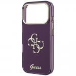 Husa Guess IML 4G Script Metal compatibila cu iPhone 18 Pro / 17 Pro, Burgundy 7 - lerato.ro