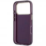 Husa Guess IML 4G Script Metal compatibila cu iPhone 18 Pro / 17 Pro, Burgundy 8 - lerato.ro