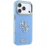 Husa Guess IML 4G Script Metal compatibila cu iPhone 18 Pro / 17 Pro, Albastru 5 - lerato.ro