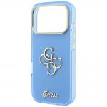 Husa Guess IML 4G Script Metal compatibila cu iPhone 18 Pro / 17 Pro, Albastru 7 - lerato.ro