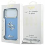Husa Guess IML 4G Script Metal compatibila cu iPhone 18 Pro / 17 Pro, Albastru 9 - lerato.ro
