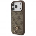 Husa Guess 4G Small Classic Logo cu MagSafe compatibila cu iPhone 18 Pro / 17 Pro, Maro 3 - lerato.ro