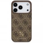 Husa Guess 4G Small Classic Logo cu MagSafe compatibila cu iPhone 18 Pro / 17 Pro, Maro 2 - lerato.ro