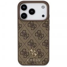 Huse si carcase iPhone 18 Pro, Husa Guess 4G Small Classic Logo cu MagSafe compatibila cu iPhone 18 Pro / 17 Pro, Maro, lerato.ro