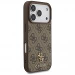 Husa Guess 4G Small Classic Logo cu MagSafe compatibila cu iPhone 18 Pro / 17 Pro, Maro 5 - lerato.ro