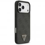 Husa Guess Leather 4G Triangle Stras cu MagSafe compatibila cu iPhone 17 Pro Max / 18 Pro Max, Negru 5 - lerato.ro