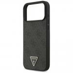 Husa Guess Leather 4G Triangle Stras cu MagSafe compatibila cu iPhone 17 Pro Max / 18 Pro Max, Negru 7 - lerato.ro