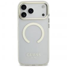Huse si carcase iPhone 18 Pro Max, Husa Guess Metal Outline cu MagSafe compatibila cu iPhone 17 Pro Max / 18 Pro Max, Gold, lerato.ro