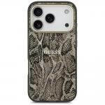 Husa Guess Python Pattern cu MagSafe compatibila cu iPhone 18 Pro / 17 Pro, Maro 2 - lerato.ro
