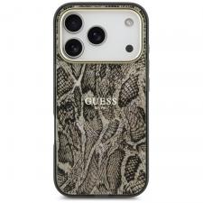 Huse si carcase iPhone 18 Pro, Husa Guess Python Pattern cu MagSafe compatibila cu iPhone 18 Pro / 17 Pro, Maro, lerato.ro