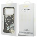 Husa Guess IML Glitter Flowers Triangle cu MagSafe compatibila cu iPhone 18 Pro / 17 Pro, Negru 9 - lerato.ro