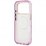Husa Guess IML Glitter Flowers Triangle cu MagSafe compatibila cu iPhone 18 Pro / 17 Pro, Violet 8 - lerato.ro