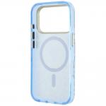 Husa Guess IML Leopard Glitter Triangle Logo cu MagSafe compatibila cu iPhone 17 Pro Max / 18 Pro Max, Albastru 8 - lerato.ro