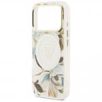 Husa Guess IML Glitter Flowers Triangle cu MagSafe compatibila cu iPhone 18 Pro / 17 Pro, Alb 7 - lerato.ro