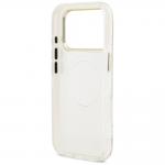 Husa Guess IML Glitter Flowers Triangle cu MagSafe compatibila cu iPhone 18 Pro / 17 Pro, Alb 8 - lerato.ro