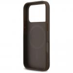 Husa Guess Leather 4G Triangle Strass cu MagSafe compatibila cu iPhone 18 Pro / 17 Pro, Maro 8 - lerato.ro