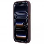 Husa Guess Ring Stand 360 Grained Classic Logo cu MagSafe compatibila cu iPhone 18 Pro Max / 17 Pro Max, Burgundy 6 - lerato.ro