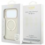 Husa Guess Ring Stand 360 Grained Classic Logo cu MagSafe compatibila cu iPhone 18 Pro Max / 17 Pro Max, Bej 9 - lerato.ro