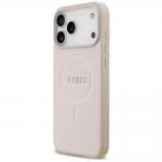 Husa Guess Saffiano Classic Logo cu MagSafe compatibila cu iPhone 18 Pro Max / 17 Pro Max, Roz 3 - lerato.ro