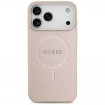 Husa Guess Saffiano Classic Logo cu MagSafe compatibila cu iPhone 18 Pro Max / 17 Pro Max, Roz 2 - lerato.ro