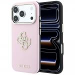 Husa Guess Smooth Big Strass Logo compatibila cu iPhone 18 Pro / 17 Pro, Roz 4 - lerato.ro