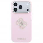 Husa Guess Smooth Big Strass Logo compatibila cu iPhone 18 Pro / 17 Pro, Roz 2 - lerato.ro