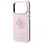 Husa Guess Smooth Big Strass Logo compatibila cu iPhone 18 Pro / 17 Pro, Roz 7 - lerato.ro