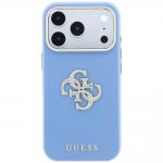 Husa Guess Smooth Big Strass Logo compatibila cu iPhone 18 Pro / 17 Pro, Albastru 2 - lerato.ro