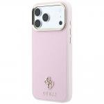 Husa Guess Saffiano Small 4G Classic Logo cu MagSafe compatibila cu iPhone 18 Pro Max / 17 Pro Max, Roz 3 - lerato.ro