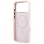 Husa Guess Saffiano Small 4G Classic Logo cu MagSafe compatibila cu iPhone 18 Pro Max / 17 Pro Max, Roz 8 - lerato.ro