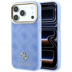 Husa Guess Peony 4G Small Logo cu MagSafe compatibila cu iPhone 18 Pro Max / 17 Pro Max, Albastru 4 - lerato.ro