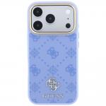 Husa Guess Peony 4G Small Logo cu MagSafe compatibila cu iPhone 18 Pro Max / 17 Pro Max, Albastru 2 - lerato.ro