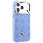 Husa Guess Peony 4G Small Logo cu MagSafe compatibila cu iPhone 18 Pro Max / 17 Pro Max, Albastru 5 - lerato.ro