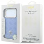Husa Guess Peony 4G Small Logo cu MagSafe compatibila cu iPhone 18 Pro Max / 17 Pro Max, Albastru 9 - lerato.ro