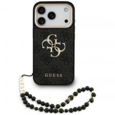 Huse si carcase iPhone 18 Pro, Husa Guess 4G Strap 4G Classic Logo Metal Trims compatibila cu iPhone 18 Pro / 17 Pro, Negru, lerato.ro