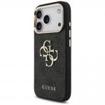 Husa Guess 4G Strap 4G Classic Logo Metal Trims compatibila cu iPhone 18 Pro / 17 Pro, Negru 4 - lerato.ro