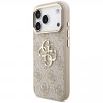 Husa Guess 4G Strap 4G Classic Logo Metal Trims compatibila cu iPhone 18 Pro / 17 Pro, Roz 4 - lerato.ro