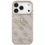 Husa Guess 4G Strap 4G Classic Logo Metal Trims compatibila cu iPhone 18 Pro / 17 Pro, Roz 5 - lerato.ro