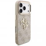 Husa Guess 4G Strap 4G Classic Logo Metal Trims compatibila cu iPhone 18 Pro / 17 Pro, Roz 6 - lerato.ro