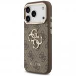 Husa Guess 4G Strap 4G Classic Logo Metal Trims compatibila cu iPhone 18 Pro Max / 17 Pro Max, Maro 4 - lerato.ro