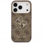 Husa Guess 4G Strap 4G Classic Logo Metal Trims compatibila cu iPhone 18 Pro Max / 17 Pro Max, Maro 5 - lerato.ro