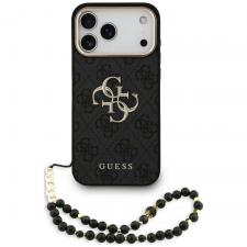 Huse si carcase iPhone 18 Pro Max, Husa Guess 4G Strap 4G Classic Logo Metal Trims compatibila cu iPhone 18 Pro Max / 17 Pro Max, Negru, lerato.ro