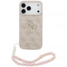 Huse si carcase iPhone 18 Pro Max, Husa Guess 4G Strap 4G Classic Logo compatibila cu iPhone 18 Pro Max / 17 Pro Max, Roz, lerato.ro