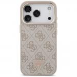 Husa Guess 4G Triangle Logo cu MagSafe compatibila cu iPhone 18 Pro / 17 Pro, Rose Gold 2 - lerato.ro
